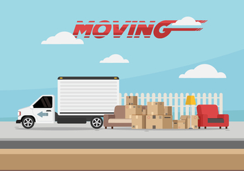 Moving Van Vector Illustration - Free vector #432103